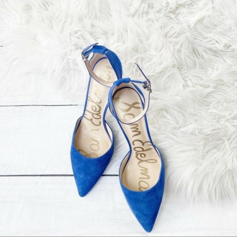 Sam Edelman Blue Heeled Suede Shoes